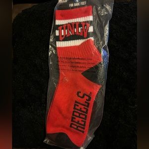 For Bare Feet 4 Strip UNLV Rebels Sock🧦Sz Large